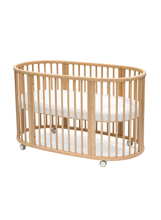 Sleepi Baby Crib/Bed Baby Bed For 0 - 36 Months Adjustable, Stylish And Flexible Optional Extension Kit For Children Up To 10 Years Old Natural