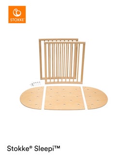 STOKKE Sleepi Baby Crib/Bed Baby Bed For 0 - 36 Months Adjustable, Stylish And Flexible Optional Extension Kit For Children Up To 10 Years Old Natural  - Image 2
