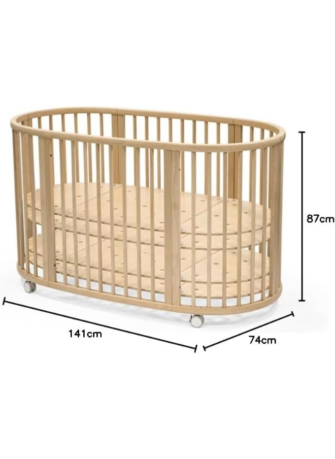 STOKKE - Sleepi Baby Crib/Bed Baby Bed For 0 - 36 Months Adjustable, Stylish And Flexible Optional Extension Kit For Children Up To 10 Years Old Natural - Image 1