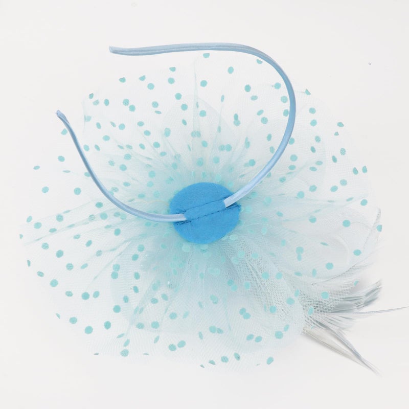 DRESHOW Fascinators Hat Flower Mesh Ribbons Feathers on a Headband and a Clip Tea Party Headwear for Girls and Women - Image 5