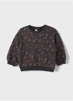 LC WAIKIKI Crew Neck Long Sleeve Baby Girl Sweatshirt and Pants 2-Pack Set  - Image 2