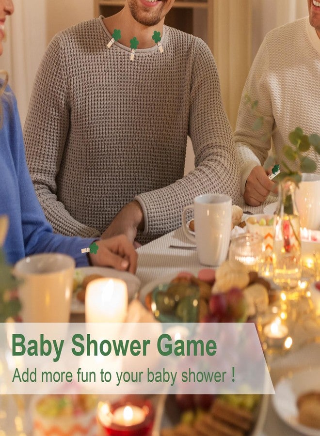 CINSOEN Baby Shower Games, Greenery Don't Say Baby Baby Shower Game,1 Sign and 50 Mini Clothespins, Baby Shower Decoration - Image 4