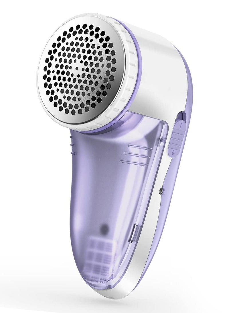 Fabric Shaver Defuzzer, Electric Lint Remover, Rechargeable Sweater Shaver with Stainless Steel 3-Leaf Blades Dual Protection Removable Bin - Image 1