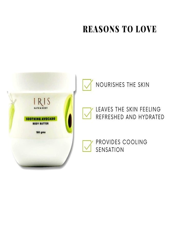 Iris Cosmetics Iris Soothing Avocado Body Butter - Calm and Hydrate | Replenish Dry and Irritated Skin | 180g - Image 3