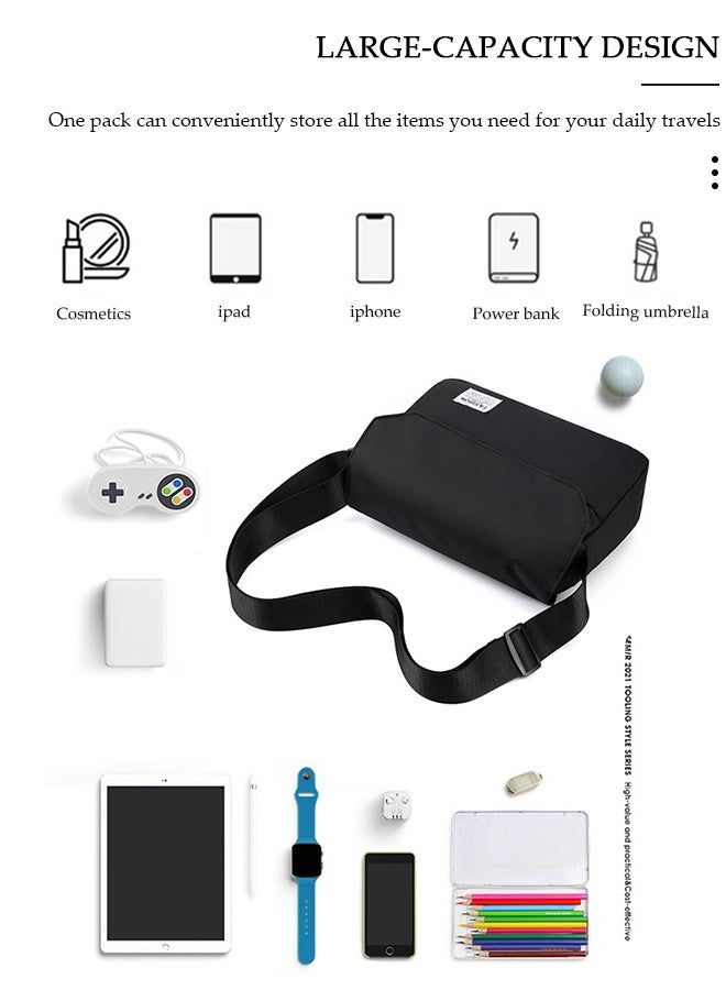 DUNISO Waterproof Sling Bag Crossbody Bag for Men and Women Sling Backpack Multipurpose Crossbody Chest Bag with Adjustable Strap for Travel Office Hiking Walking Biking Cycling - Image 3