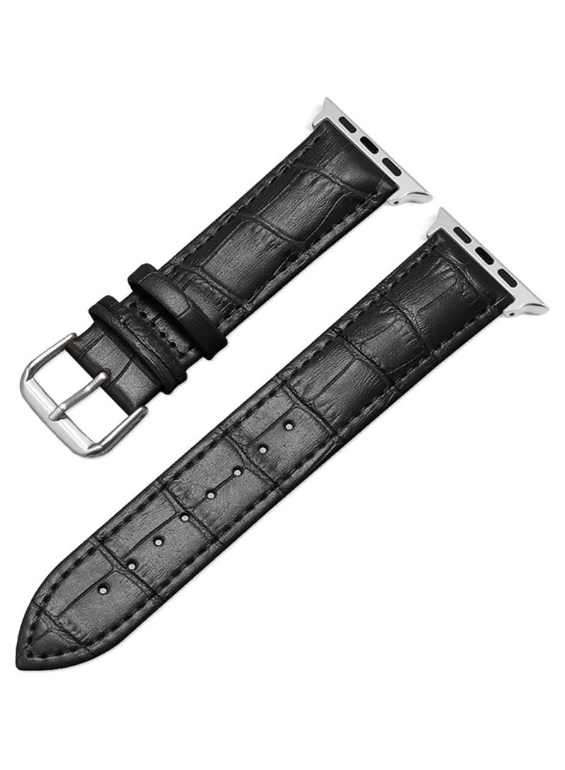 keloray Compatible with Apple Watch Bands 42mm（S10） 41mm 40mm 38mm Alligator Genuine Leather Replacement Straps for iWatch Series 10/9/8/7/6/5/4/3 Ultra 2 SE Bicolor for Men and Women - Image 1