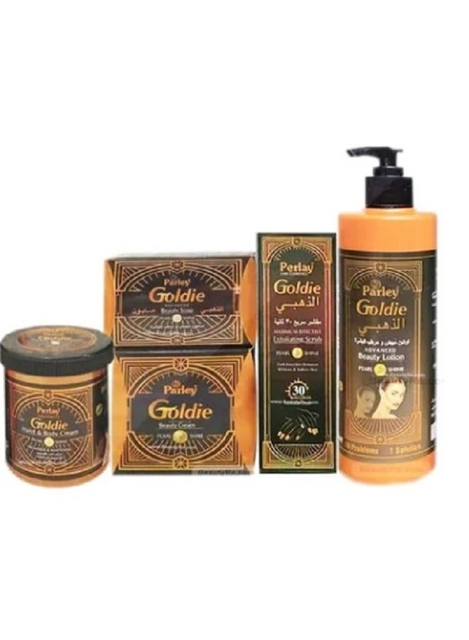 Parley مجموعة كريم الجمال جولدي، صابون، مقشر، لوشن وكريم جمال