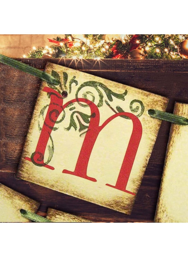 Vintage Merry Christmas Banner, Indoor Xmas Decoration for Home, Office, Party & Farmhouse Fireplace Mantle - Image 2