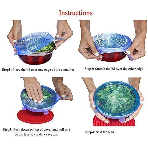 Top Select Silicone Lid Set,Silicon lids for containers,Silicon Stretchable lids,Silicone lids and Cover. - Image 2