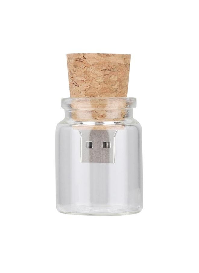 Thoraya Wishing Floating Bottles USB2.0 Flash Drive Wood Flash Memory Stick U Disk(64G)  - Image 1