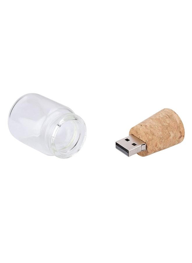 Thoraya Wishing Floating Bottles USB2.0 Flash Drive Wood Flash Memory Stick U Disk(64G)  - Image 3