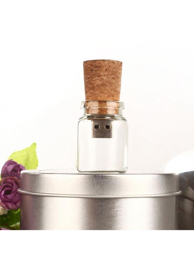 Thoraya Wishing Floating Bottles USB2.0 Flash Drive Wood Flash Memory Stick U Disk(64G)  - Image 4