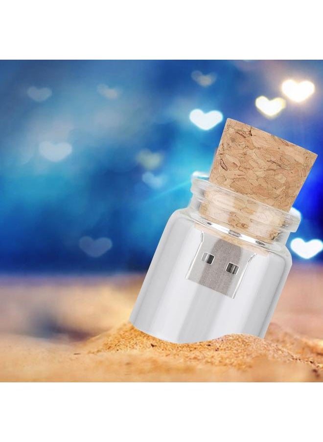 Thoraya Wishing Floating Bottles USB2.0 Flash Drive Wood Flash Memory Stick U Disk(64G)  - Image 5