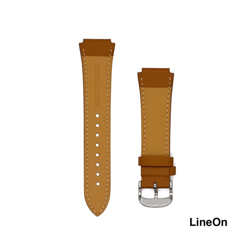 Lineon حزام ساعة جلد طبيعي مقاس 18 مم بنمط مقصوص متوافق بشكل خاص مع CASIO Royale ae1200، DW-291H، F-91W، F91W، AE-1400wh، A168WA، SGW-300، W-218H، AE-1000w، A158wa مع أداة ودبابيس - Image 4