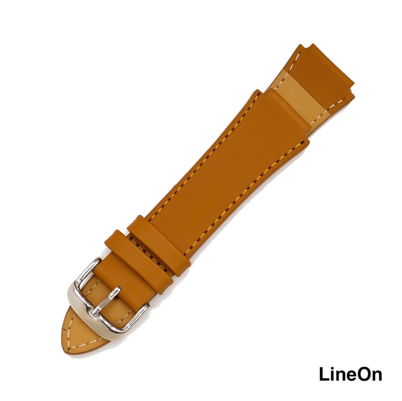 Lineon حزام ساعة جلد طبيعي مقاس 18 مم بنمط مقصوص متوافق بشكل خاص مع CASIO Royale ae1200، DW-291H، F-91W، F91W، AE-1400wh، A168WA، SGW-300، W-218H، AE-1000w، A158wa مع أداة ودبابيس - Image 5