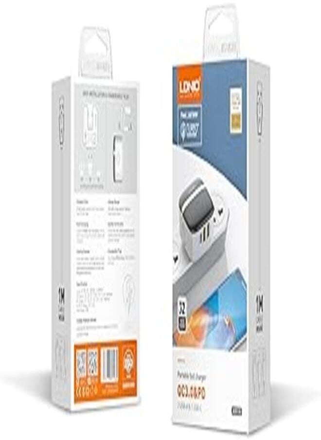 LDNIO - LDNIO A3513Q Super Fast Wall Charger With Dual USB/Type C Ports And Lightning Cable 32W - White - Image 1