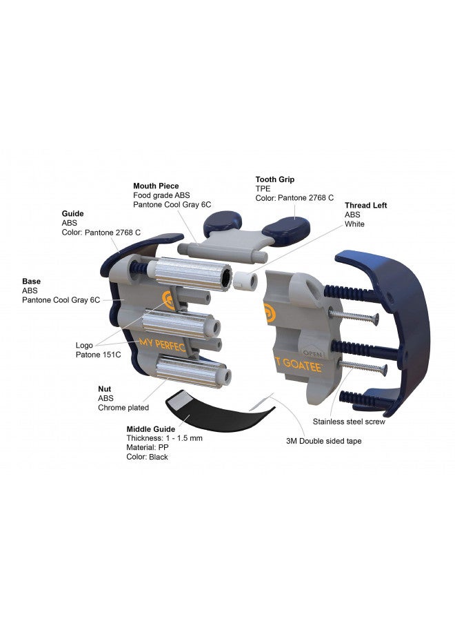 My Perfect Goatee® Shaving Template - Create a Perfectly Shaped Goatee Every Time - Adjustable Reduces Shaving Time - Shape Goatee and Circle Bead (Version 1.1)