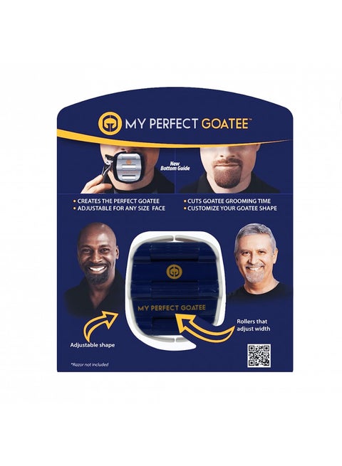 My Perfect Goatee® Shaving Template - Create a Perfectly Shaped Goatee Every Time - Adjustable Reduces Shaving Time - Shape Goatee and Circle Bead (Version 1.1)