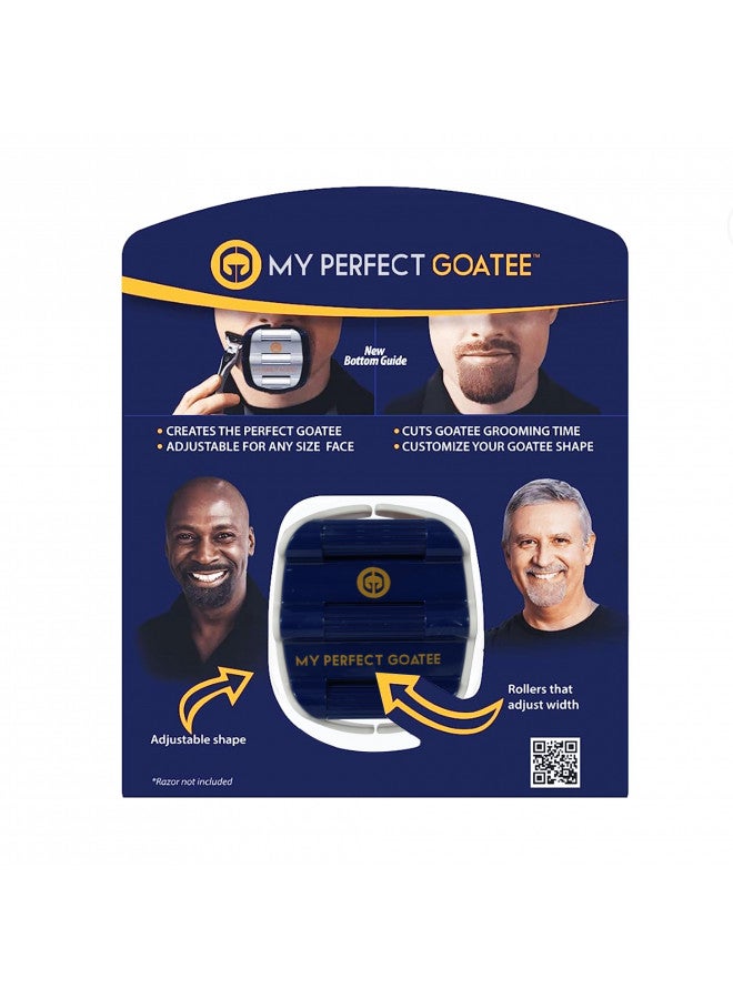 My Perfect Goatee® Shaving Template - Create a Perfectly Shaped Goatee Every Time - Adjustable Reduces Shaving Time - Shape Goatee and Circle Bead (Version 1.1)