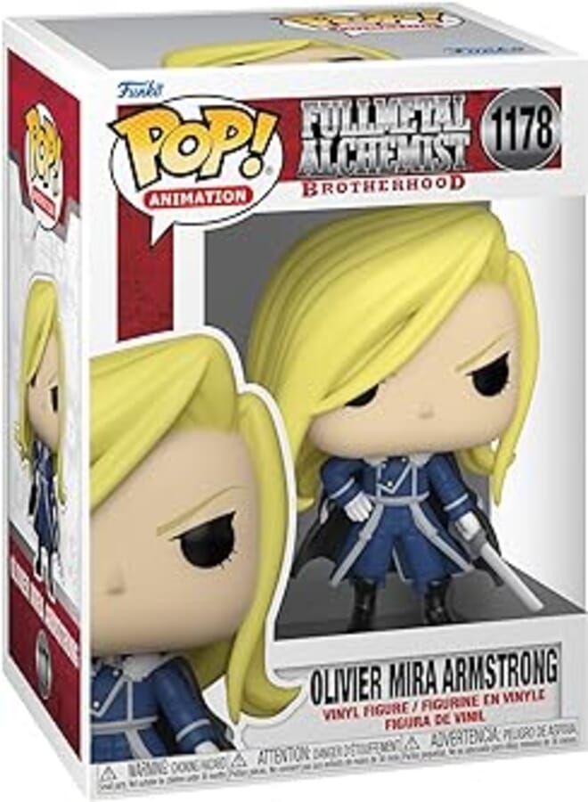 Funko Pop! Animation: Fullmetal Alchemist: Brotherhood- Olivier Armstr w/Sword, Collectible Action Vinyl Figure - 57738