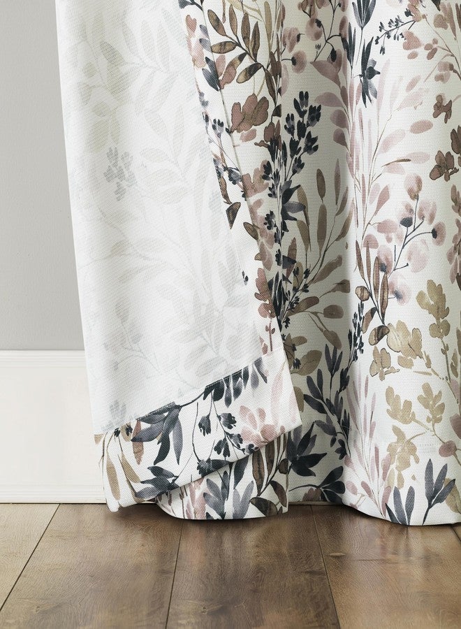 No. 918 Amelie Botanical Print Energy Saving Grommet Curtain Panel, 48" x 84", Blush - Image 3