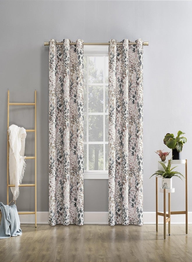 No. 918 Amelie Botanical Print Energy Saving Grommet Curtain Panel, 48" x 84", Blush - Image 4