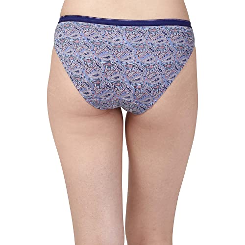SOIE Women Mid Rise Medium Coverage Solid and Printed Cotton Stretch Brief Panty Combo Pack of 6 Multicolor (6BF-20 Pack 8 M) - Image 2