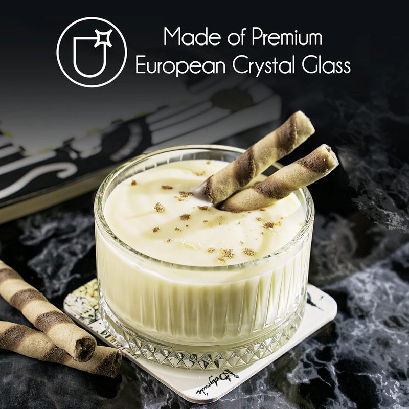 Crystalia Crystal Bowls Set for Kitchen Prep Glass Pinch Bowls for Cooking and Serving Great for Salad Sauce Dipping Dessert and Side Dishes Set of 4 - Image 2