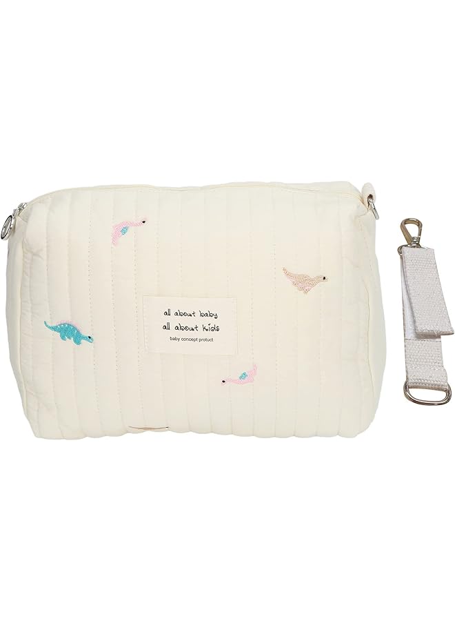 erorex Diaper Bag Pouch Small Diaper Bag Pouch Exquisite Embroidery Cotton For Wallet Dinosaur  - Image 5