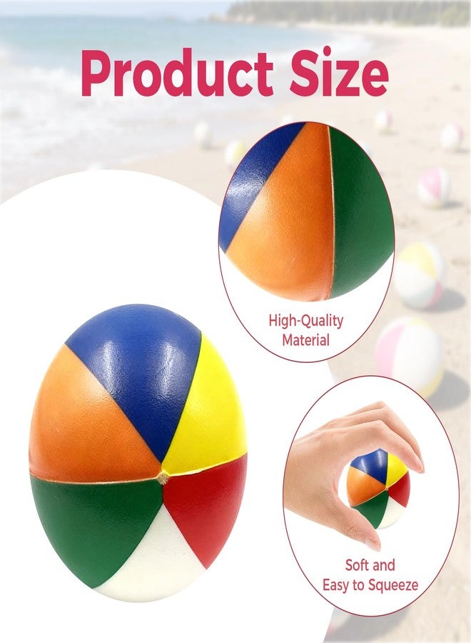 Odowalker 50 Pcs Mini Beach Balls Bulk, 2.5 Inch Small Rainbow Blow Up Beach Balls, Bulk Squeeze Mini Pool Balls for Birthday Beach Parties, Hawaiian Parties, Summer Water Games (Bright Colors) - Image 3