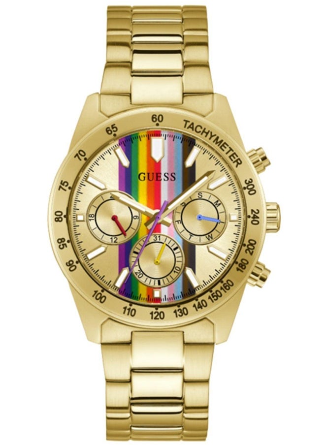 GUESS Men's Analog Round Shape Stainless Steel Wrist Watch GW0434G1 - 42 Mm  - Image 1