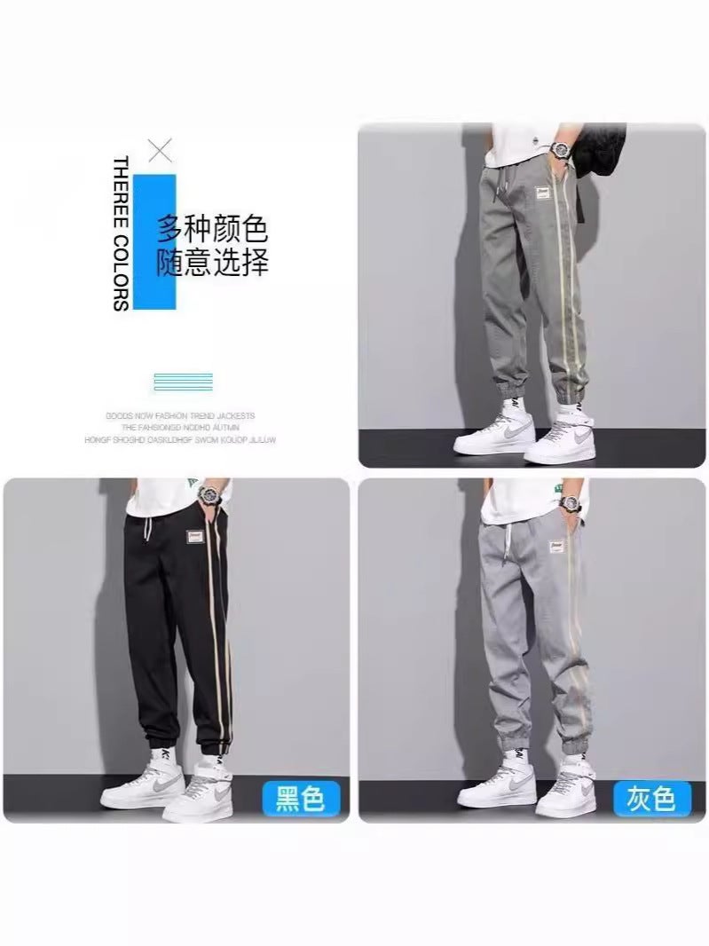 Fuiv Ice Silk Men'S Jeans Thin Work Pants Sports Casual Pants Large Size Long Hong Kong Style - Image 4