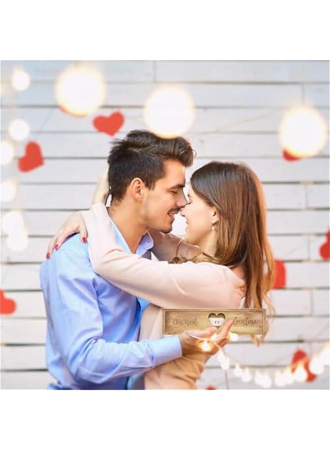 ميكسد صندوق تذكاري لاختبار الحمل من يلا جوي - صندوق هدايا خشبي للكشف عن الطفل للزوج والاجداد - غطاء قلاب مغناطيسي، حامل اختبار وتخزين الهدايا التذكارية (بني) - Image 5