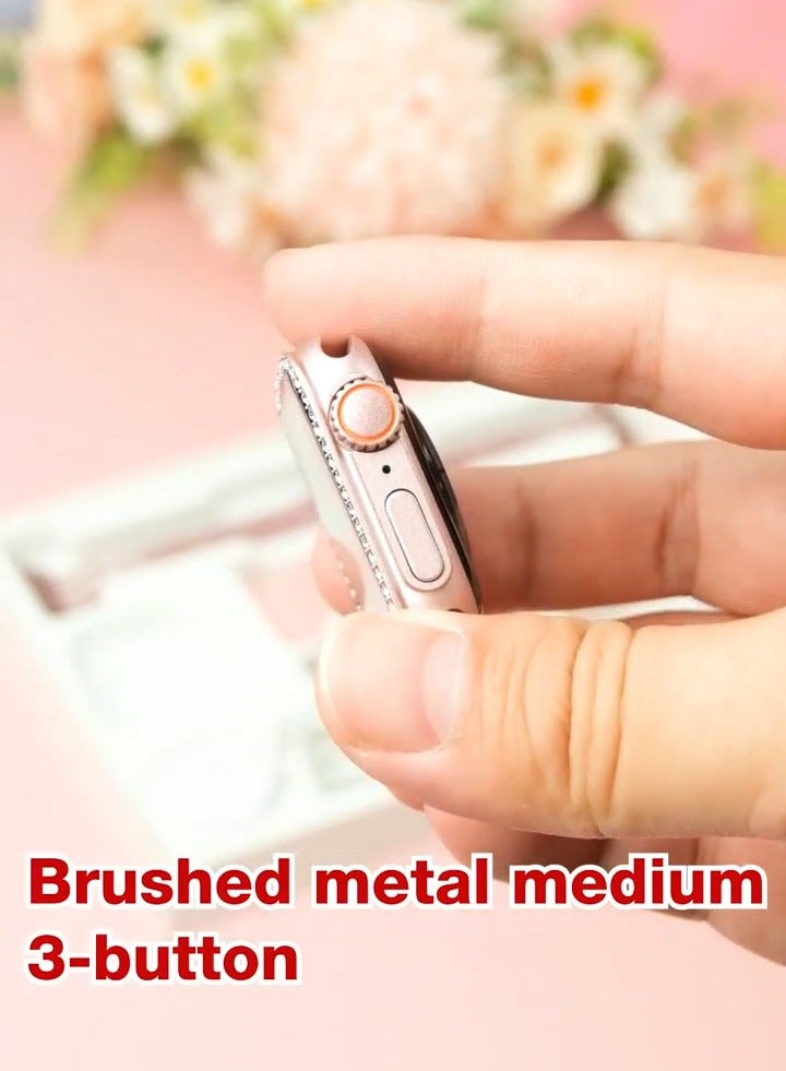 Modio MW25 Mini 36mm Display Smart Watch With 3 Pair Straps and Charging Cable Designed For Ladies Black - Image 3