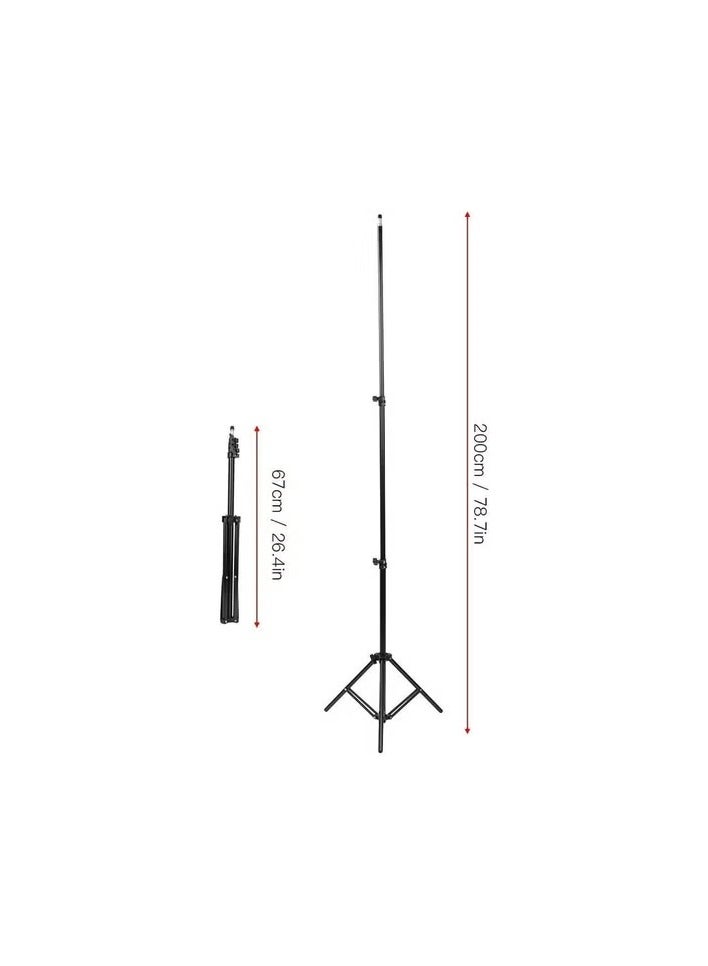 حامل ثلاثي القواعد ترايبود مثبت الكاميرا والهاتف المتنقل القابل للتمديد ارتفاع يصل إلى 200 سم للتصوير و الرينج لايت - Image 3