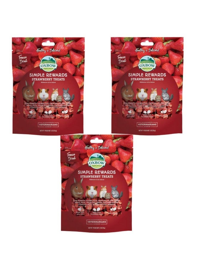 أوكسبو مكافآت أوكسبو البسيطة للأرانب وخنازير غينيا والشنشيلة والفراولة 0.5 أونصة عبوة من 3 قطع - Image 1