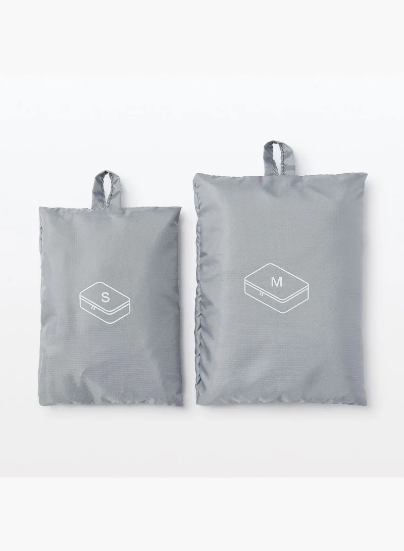 MUJI Polyester Gusset Case, W 26 x D 40 x H 10 cm, M, Grey