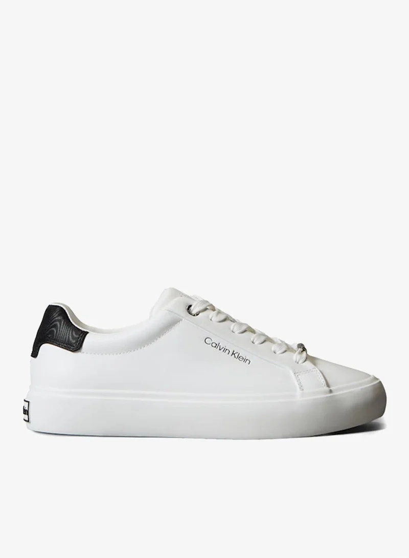 CALVIN KLEIN Smooth Leather Embossed Logo Trainers