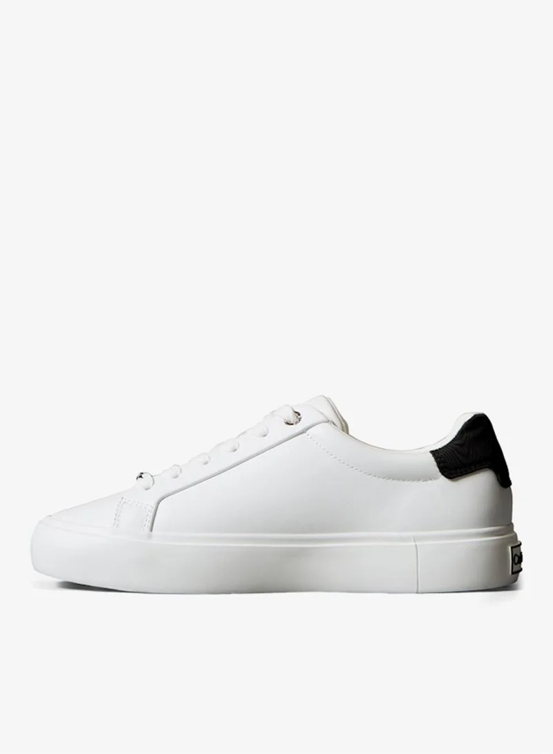 CALVIN KLEIN Smooth Leather Embossed Logo Trainers