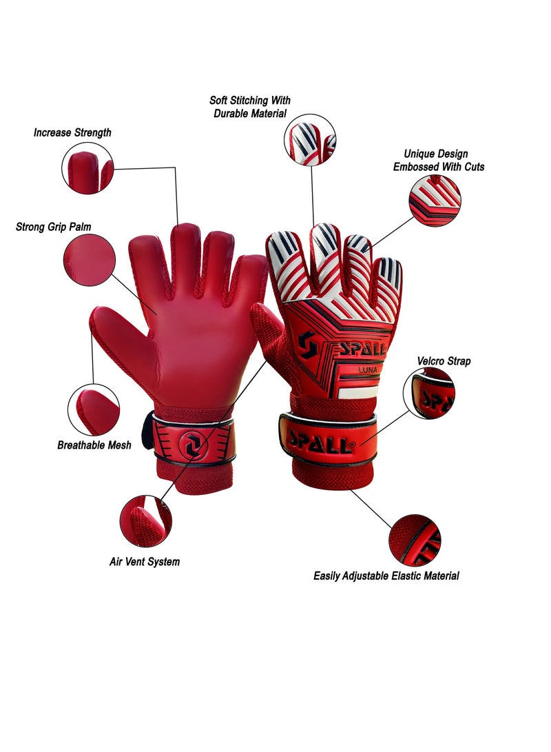 Spall Soccer Goalkeeper Gloves for Adults, Goalkeeper Gloves Extra Strong Grip and Non-Slip Unisex for Indoor and Outdoor Training and Match - Image 3