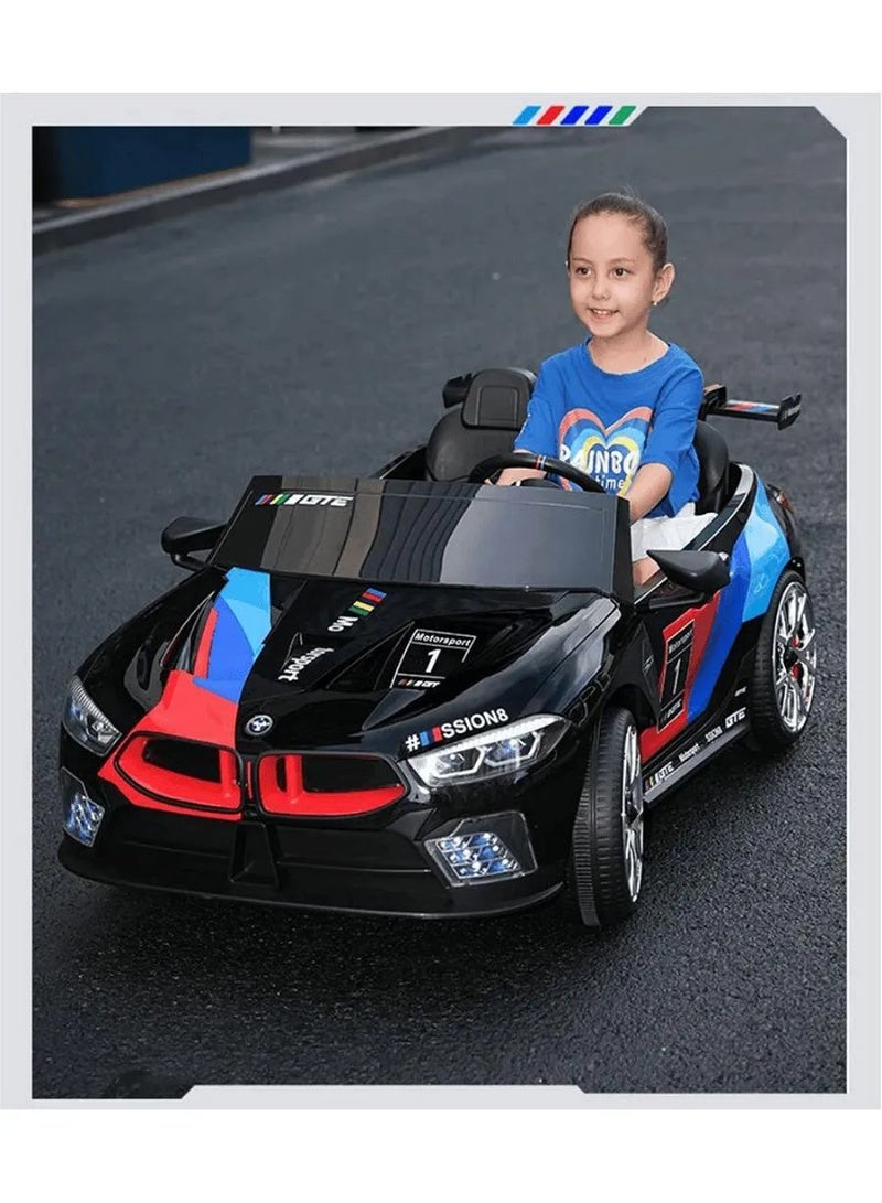 BMW سيارة بي إم دبليو M8 GTE الكهربائية 24 فولت 2 متر سوداء - Image 3