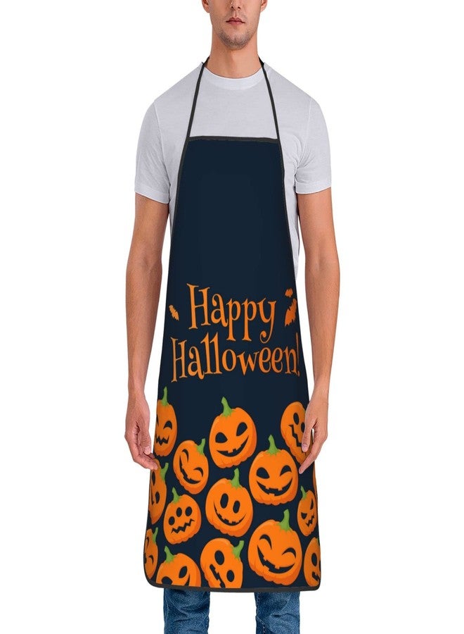 Jpayxese Halloween Aprons for Women, Pumpkin Halloween Decorations for Men, Grilling Cooking Chef Kitchen Fall Apron Gifts for Mom Wife Dad Husband Girls - Image 2