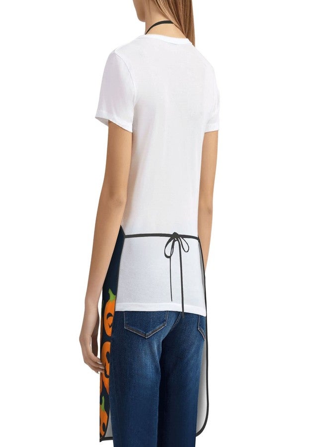 Jpayxese Halloween Aprons for Women, Pumpkin Halloween Decorations for Men, Grilling Cooking Chef Kitchen Fall Apron Gifts for Mom Wife Dad Husband Girls - Image 4