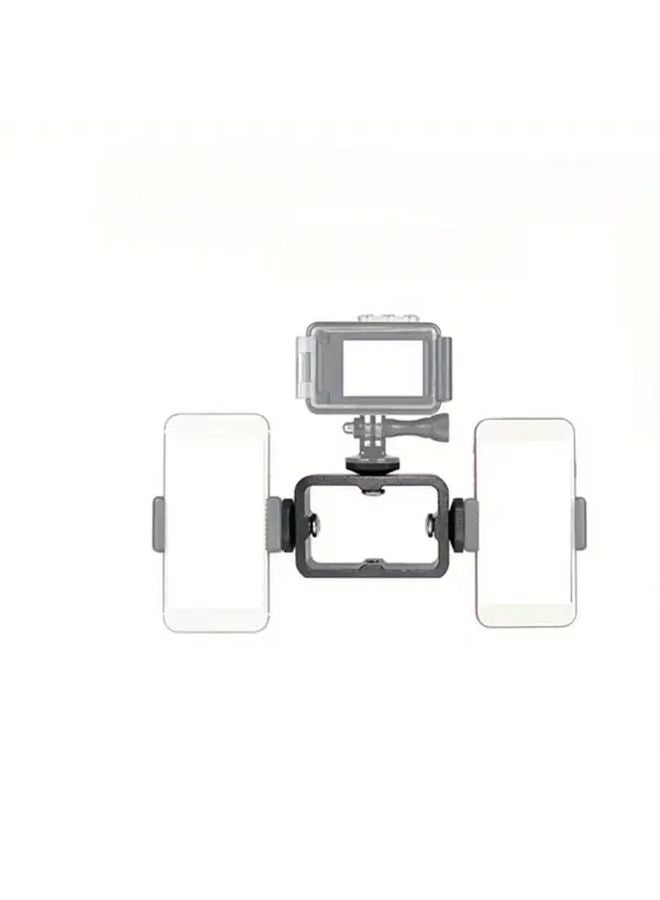 Black Aluminum Alloy Tripod Head Adjustable For Mobile Phone Photography Live Streaming - Image 5