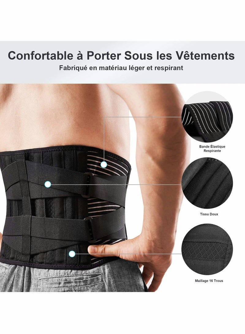 Air Mesh Brace for Men Women Lower Pain Relief Corset with 7 Stays Adjustable Support Belt Work Anti skid Lumbar Sciatica Scoliosis Size L - Image 4