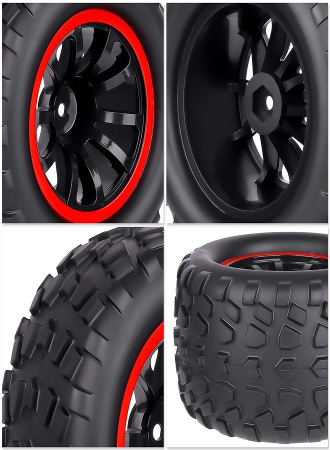 HobbyPark Pre-Glued 12mm Hex RC Truck Wheels and Tires Set for 1/10 Traxxas Stampede Hoss 4x4 VXL Redcat Blackout XTE Pro Volcano EPX Pro 2s 3s 4s Brushless Systems - Image 5