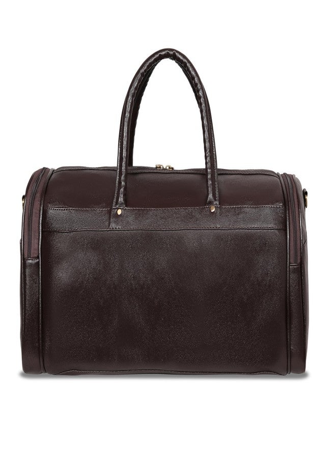 Leather World Leather Duffle Bag for Men | Travel, Gym, Sports & Overnight Bag (Brown) - Image 3