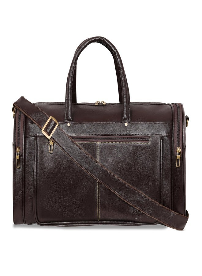 Leather World Leather Duffle Bag for Men | Travel, Gym, Sports & Overnight Bag (Brown) - Image 1