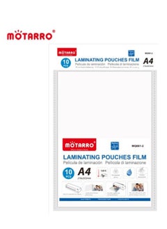 MOTARRO A4 Laminating Pouches Clear PACK OF 10  - Image 1