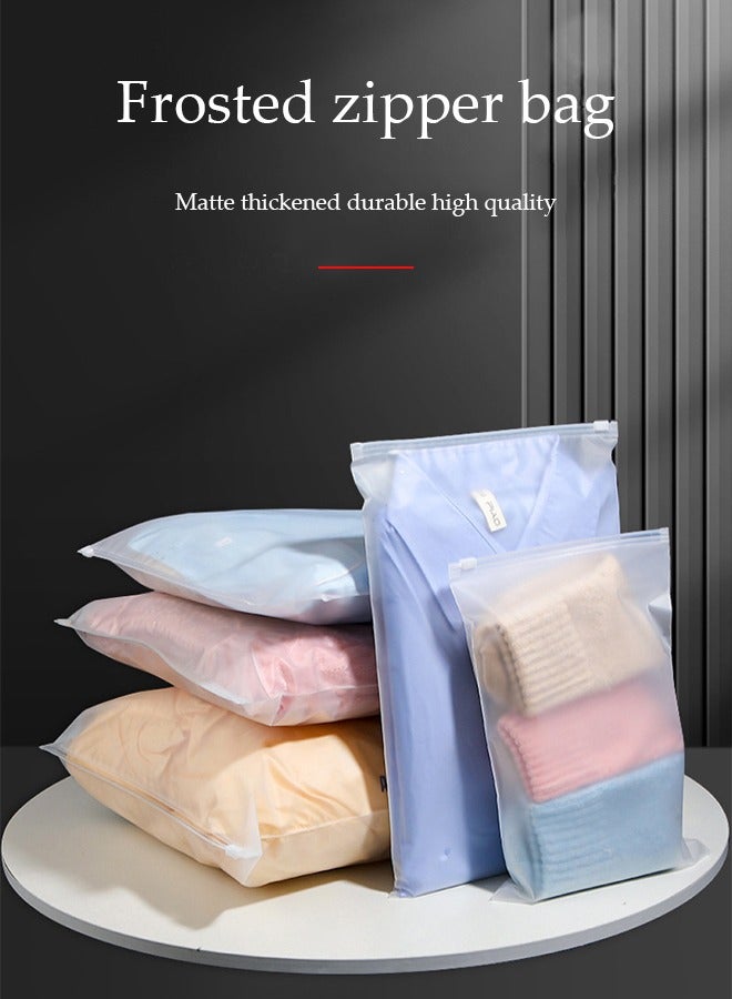 DUNISO 25 Pcs Travel Storage Bags For Clothes,Reusable Plastic Ziplock Bags For Hospital Bag,Frosted Waterproof Multifunctional Luggage Storage Pouch for Clothes, Shoes, Cosmetics (5 Size) - Image 4
